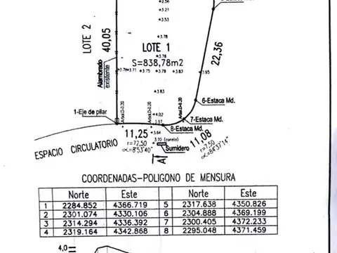 Terreno en Venta en Puertos - Barrio Vistas, USD 210.000
