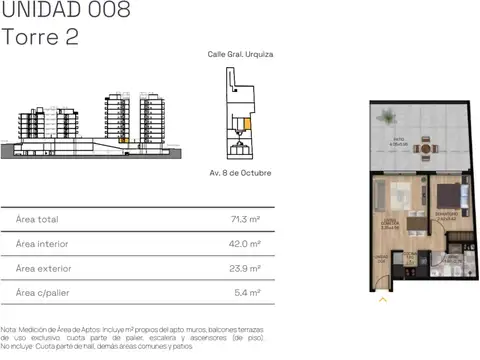 VENTA APARTAMENTO 1 DORM PATIO LA BLANQUEADA POZO