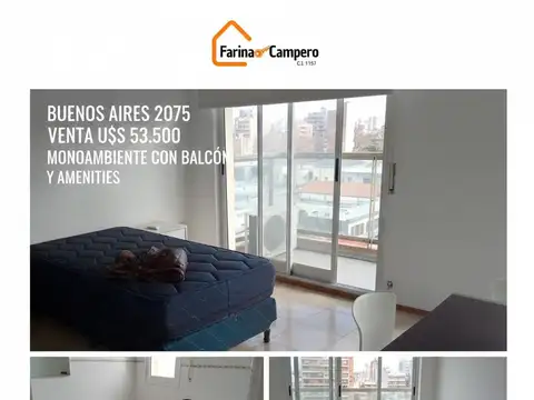 Amplio Monoambiente con Balcón En el Abasto de Rosario