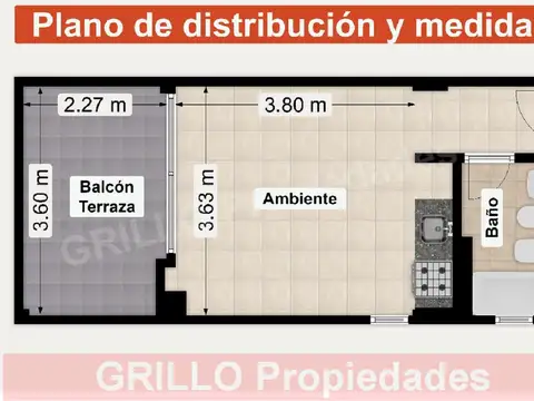 Departamento en Alquiler de 1 dormitorio