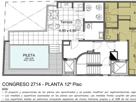Av. Congreso al 2700 12° A Belgrano