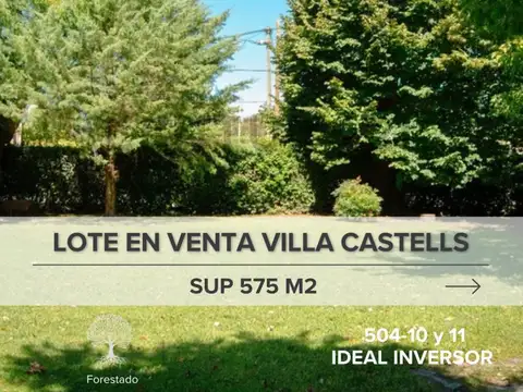 Lote en venta en villa castells gonnet