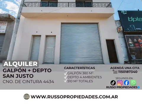 Galpón en Alquiler en San Justo, Partido de La Matanza