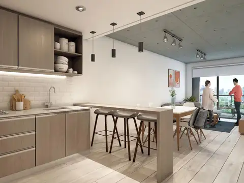 Departamento Monoambiente con 1 baño