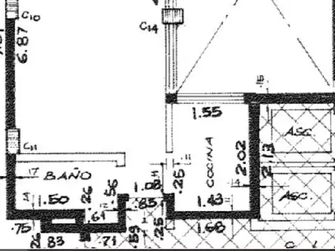 Departamento Monoambiente con 1 baño