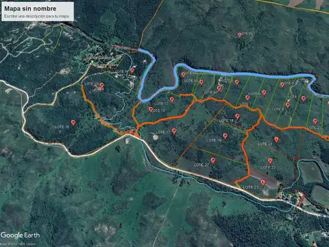 3 lotes a la venta en Loteo sobre el rio a 5 minutos de Santa Catalina