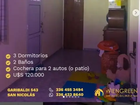Vendo casa de 3 dormitorios 