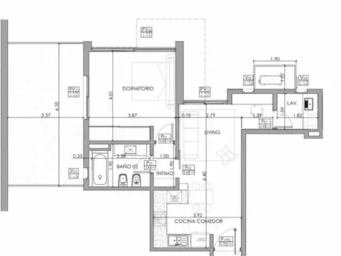 Departamento en Alquiler con 1 cochera