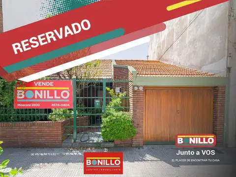 RESERVADO Casa 4 ambientes venta Villa Urquiza