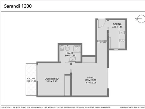 Departamento en Venta de 2 ambientes
