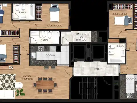 Departamento en Venta de 5 ambientes