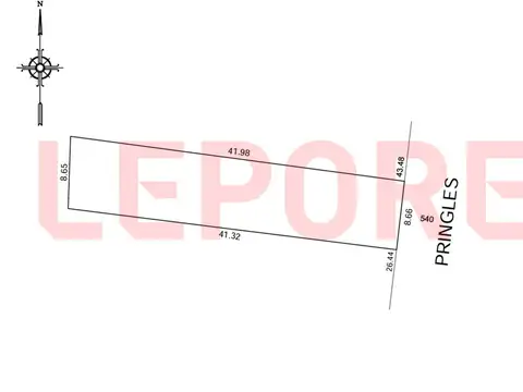 VENTA DE LOTE en ALMAGRO para desarrollo de 2060m2