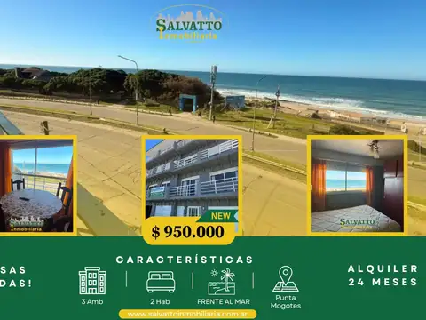 Departamento frente al mar en alquiler 24 meses