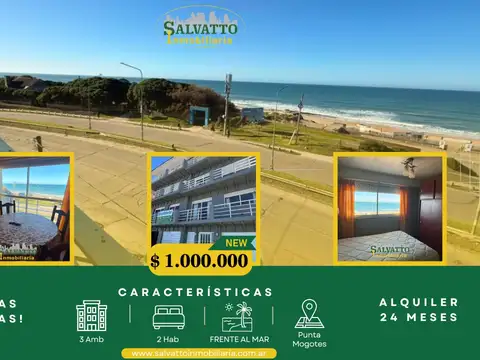 Departamento frente al mar en alquiler 24 meses