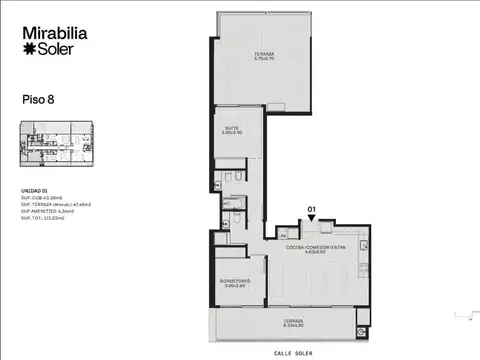 Departamento en Venta en Palermo Hollywood, USD 490.000