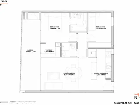 El Salvador 5600, Piso 1