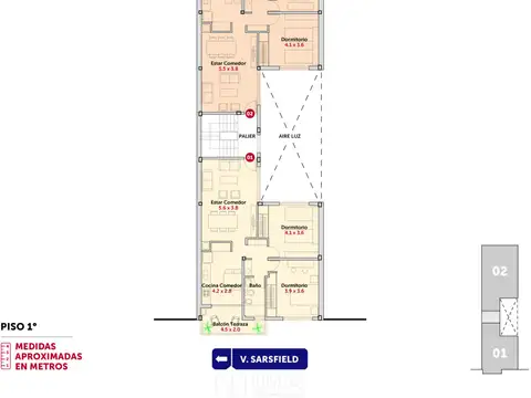 Vélez Sársfield 400, Piso 02