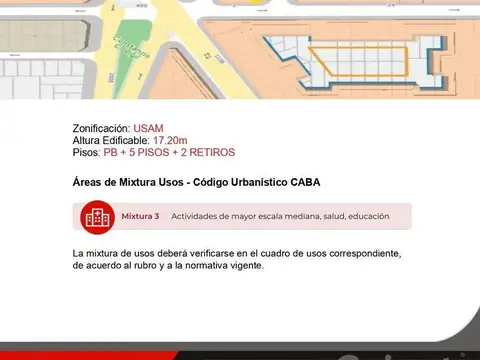Terreno en Venta en Villa Crespo, USD 285.000