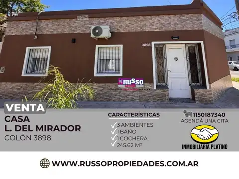 Venta de Casa 3 ambientes Lomas Del Mirador