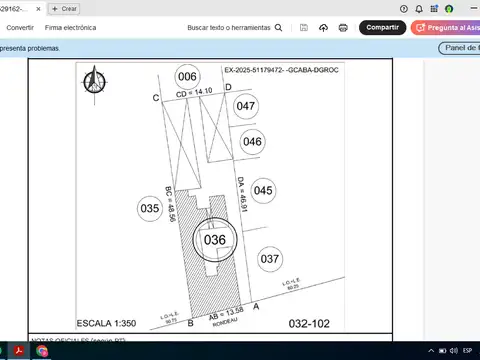 Terreno en Venta de 598,0 m2