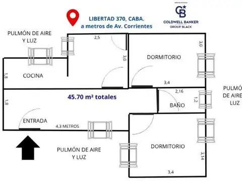 Departamento en Venta de 2 dormitorios