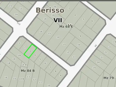 LOTE EN VENTA EN BERISSO,  A METROS DE RUTA 11