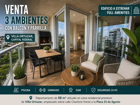 VENTA 3 AMBIENTES VILLA ORTUZAR FIINANCIACION