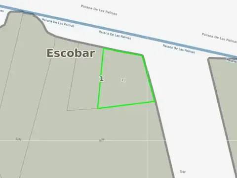 Terreno en Venta 1  mts Frente