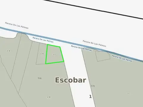 Terreno en Venta 1  mts Fondo