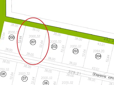 Lote 201. Barrio Santa Irene, Comarcas de Luján.