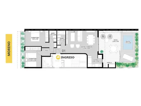 Departamento en Venta en Centro, Rosario
