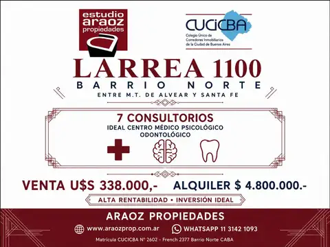 Oficina 6 ambientes con 3 baños