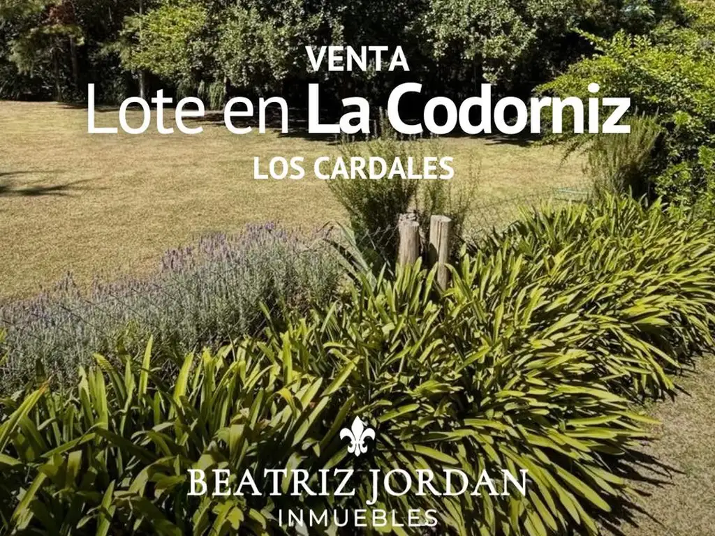 TERRENO EN VENTA, BARRIO LA CODORNIZ, LOS CARDALES