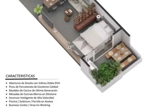 DEPARTAMENTO A ESTRENAR APTO PROFESIONAL 3900