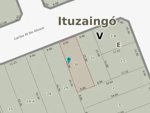 Terreno en Venta en Ituzaingo Norte, USD 180.000