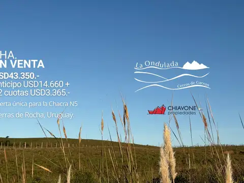 Chacras en venta, ruta rocha, pueblo Garzon.