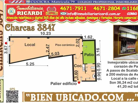 BIEN UBICADO.COM... Local a la calle con patio