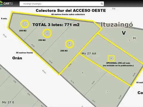 Colectora Sur del Acceso Oeste 8600