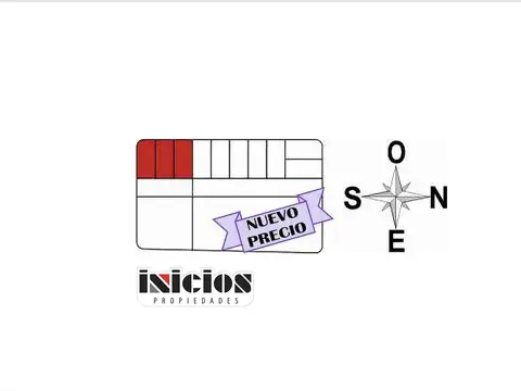 3 lotes en block:  Yrigoyen esq. Almafuerte - B334