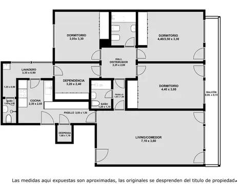 Departamento en Venta de 3 dormitorios