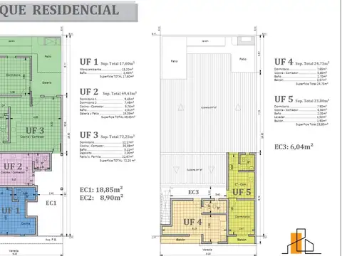 Departamento 6 ambientes con 5 baños