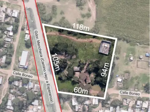 Gobernador Menchaca y camino viejo a esperanza