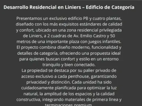 Departamento en Venta de 2 ambientes