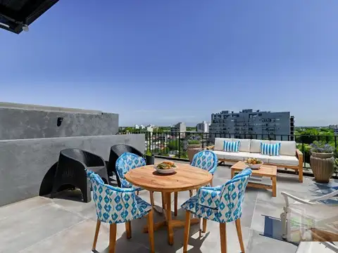 2 AMBIENTES TIPO PENTHOUSE CON BALCON, GRAN TERRAZA Y PARRILLA PROPIA CON VISTA ABIERTA Y COCHE...