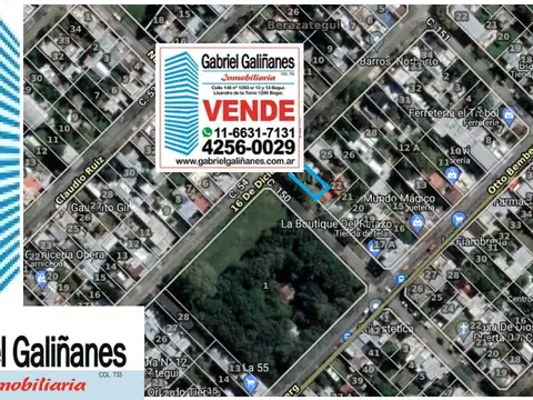Vende Lote en Esquina con Dptos en alquiler