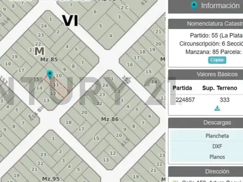 LOTE EN VENTA EN ARTURO SEGUI