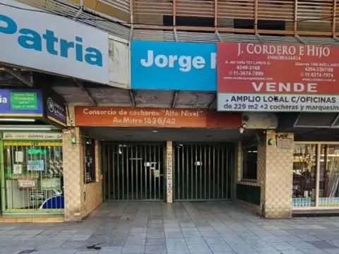 COCHERA EN VENTA AVENIDA MITRE 1836 AVELLANEDA