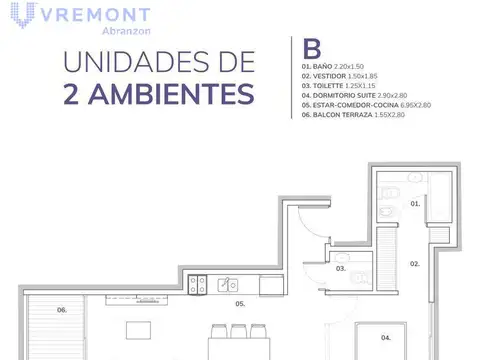 Departamento en Venta con 1 cocheras