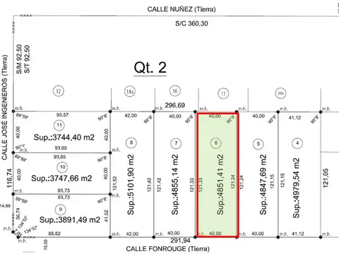Fraccion Industrial de 4.851 m² - Burzaco
