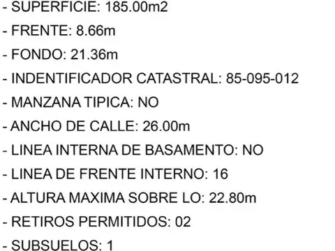 Terreno en Venta en Floresta, USD 240.000